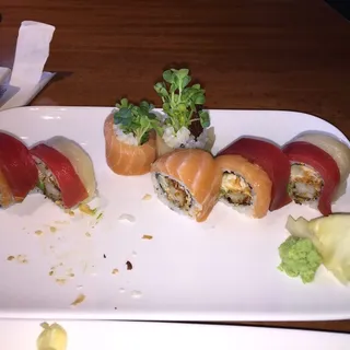Rainbow Roll with Coconut Shrimp*