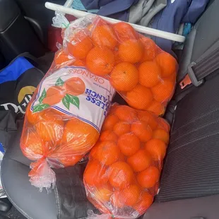 Oranges and tangerines