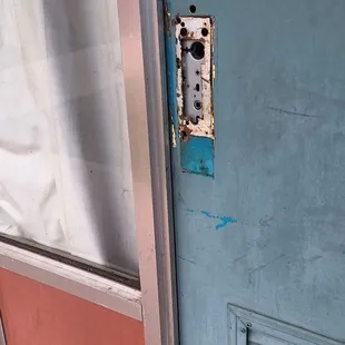 Via someone from the office:: " we have a room with no lock and people are in and out all day everyday"