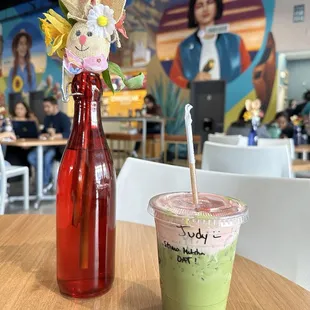 Strawberry matcha!