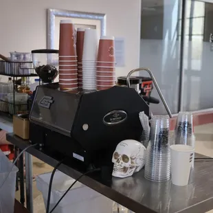 a coffee machine on a table