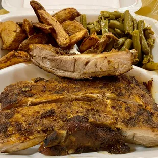 Combo #2 - 3 ribs with 2 sides and a soda