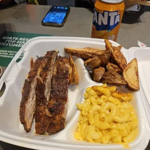 Combo #2 (14), 3 ribs and 2 sides + drink