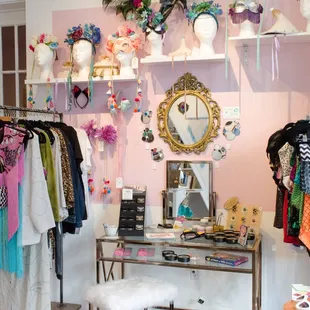 Locally made adornments &amp; accessories: headdresses, mirrors, art, GLITTER, costumes, makeup, face paint, cat eats, dresses, skirts, tees~~