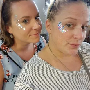 Tried on some glitter before we purchased it