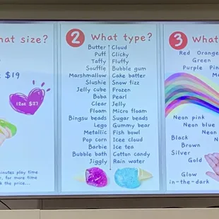 menu as of august 2023