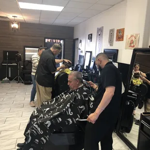 Our barbers doing their thing!!!