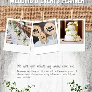 Book us for your Wedding and Event Planning needs!