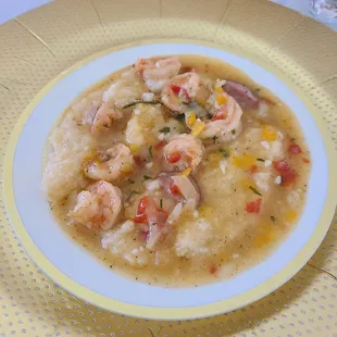 One of the dishes shrimp and grits!!!