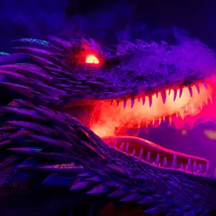 Smoking Dragon on GLO Mini Golf course - San Bernardino