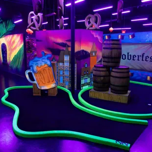 Golf Course  @ GLO Mini Golf - San Bernardino