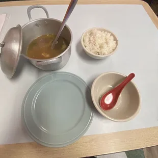 Sinigang (tangy soup based pork with vegetables)