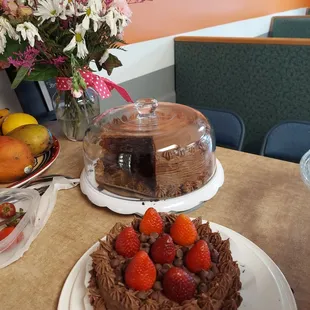 A magic chocolate cake with cream cheese icing made from scratch that is scrumptious