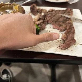 My finger.  3 stars for this place.