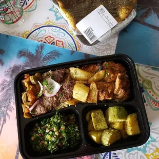 a meal in a plastic container