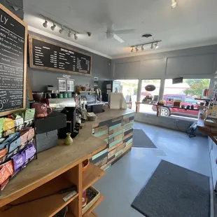 the inside of a coffee shop