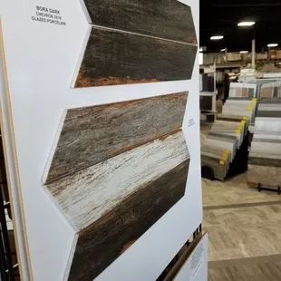 Let these arrow tiles point you to remodel a wall, floor or back-splash!  So neat!!