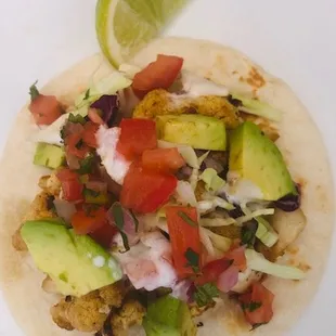 Sweet &amp; Spicy Cauliflower Taco