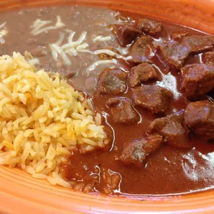 chile Colorado--comes with flour or corn tortillas