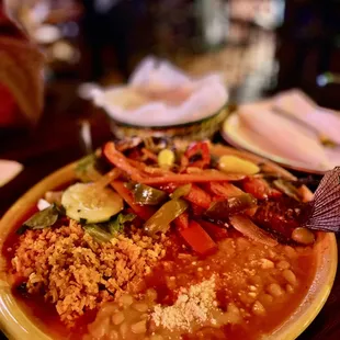 Mojarra a la Veracruzana.   It was delicious.