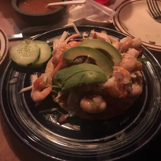 Crab and Shrimp Tostada