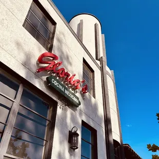 the front of the building