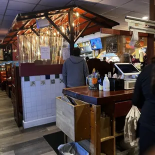 a woman at the counter