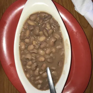 Pinto beans that came with Catfish meal.. Didn't compliment meal to me..I didn't eat