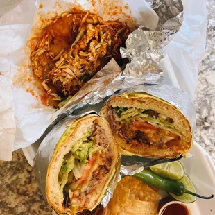 Birria taco + Carnitas torta