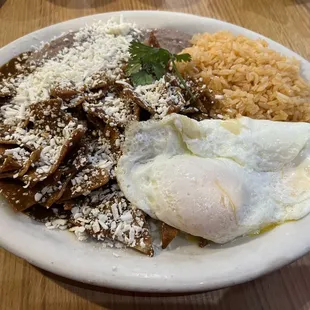 Chilaquiles with mole