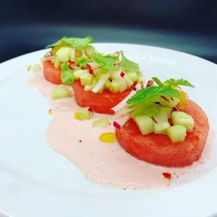 a watermelon dish