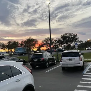 Sunset over legoland from glory days parking lot