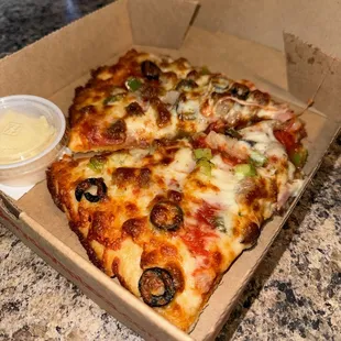 2 Slices of The Works Lunch Special