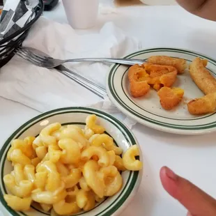 Mac and cheese  and Fried mac and cheese