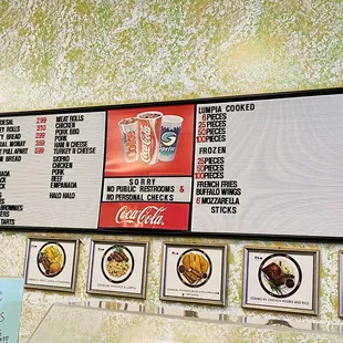 Menu board (Sept 2021)