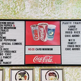 Menu board (Sept 2021)
