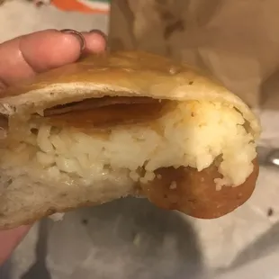 Disgusting pizza bread