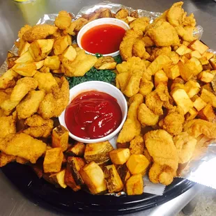 Catfish and Potato Platter for your next party