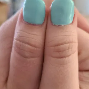 One squoval nail, one rhombus shaped?