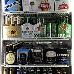 a refrigerator full of beer