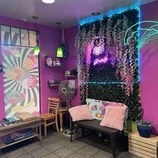 Board game and seating area