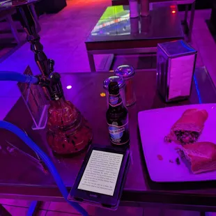 Milken Cookies hookah with Chicken Salad sandwich (and a good book!)