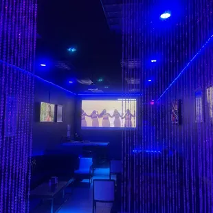 purple and blue lights