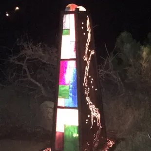 Pieces of art add to the beauty of the desert and &quot;glow&quot; for all to see.