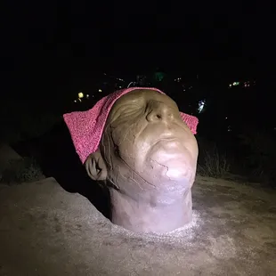 Original pieces of art &quot;glow&quot; at night.