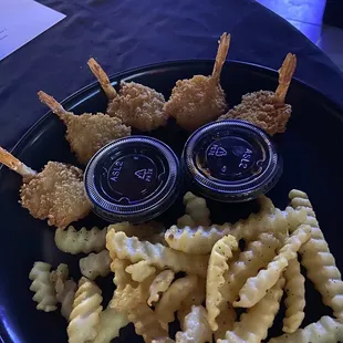 The entire shrimp dinner with ketchup and sweet sauce... $40.