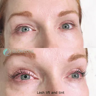 Lash lift and tint