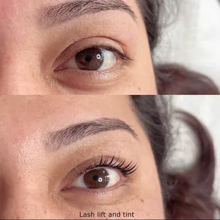 Lash lift and tint