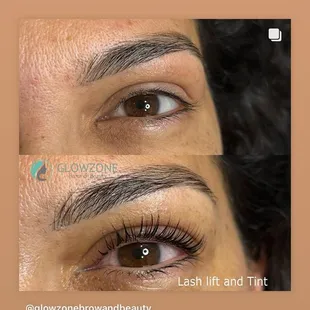 Lash lift and tint