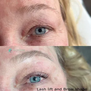Lash lift and tint